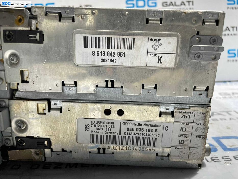 Radio CD Player Navigatie Mare Navigatie Plus Audi A4 B7 2004 - 2008 Cod 8E0035192B 8618842961 [L4699]