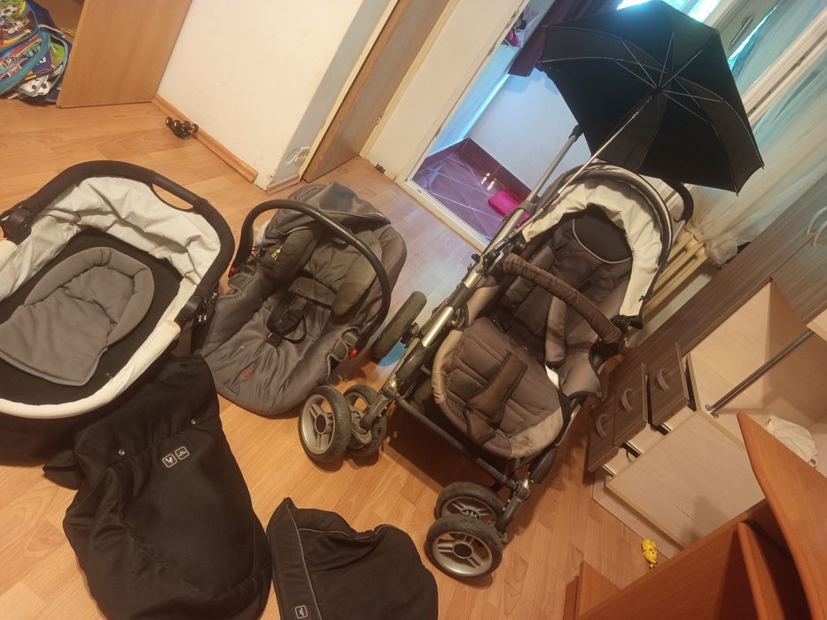 Căruț copii ... Are landou ,scoica de mașina , umbrela de soare geanta și câteva accesorii pentru iarna