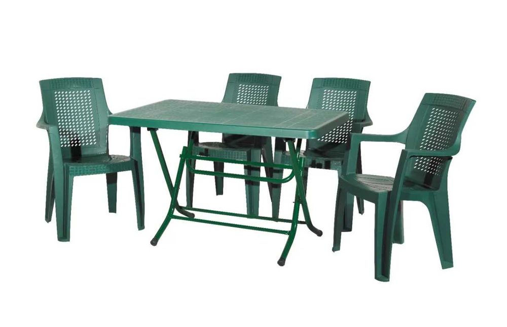 Пластмасов комплект за градина с маса и столове