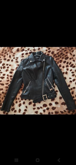 Geaca biker neagră