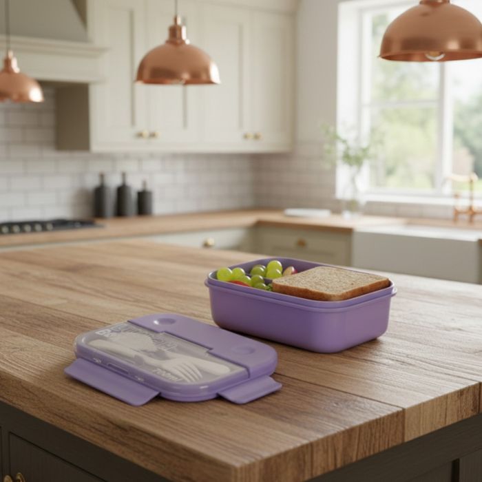 Кутия за обяд с прибори