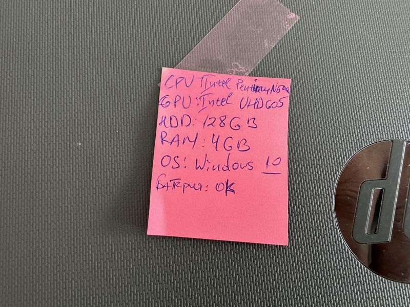 Лаптоп - HP Intel Pentium N5000,RAM 4GB ,HDD 128GB, Windows 10/L11