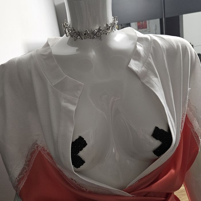 Rochie de ocazie, Midi, Cocktail, Dama, Dantela, Asimetrica, Satin, Re