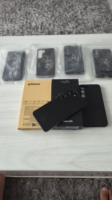 Samsung S23 5G  Phantom Black 256G  cutie, huse, folii!