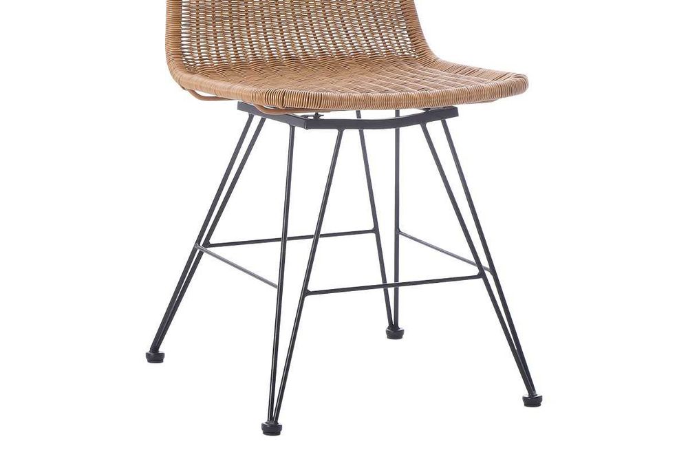 Стол Puzzle-home Pamela, Натурален цвят, Изкуствен ратан, 44х58х82см.