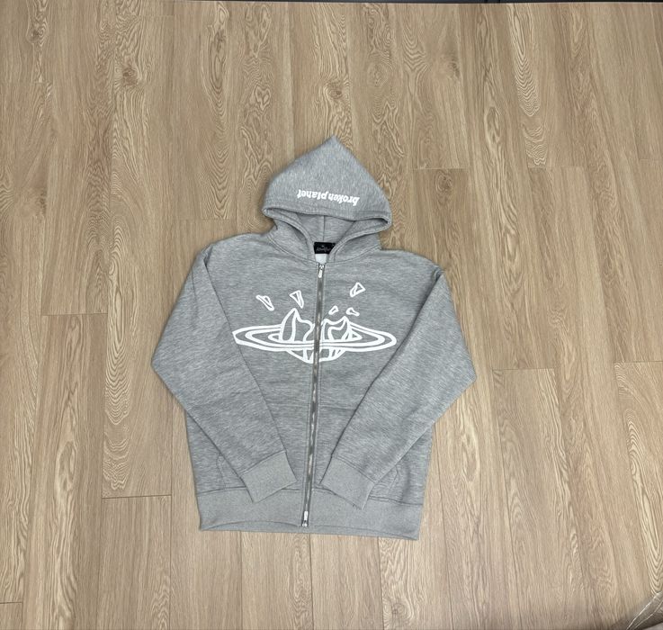 Broken planet zip hoodie