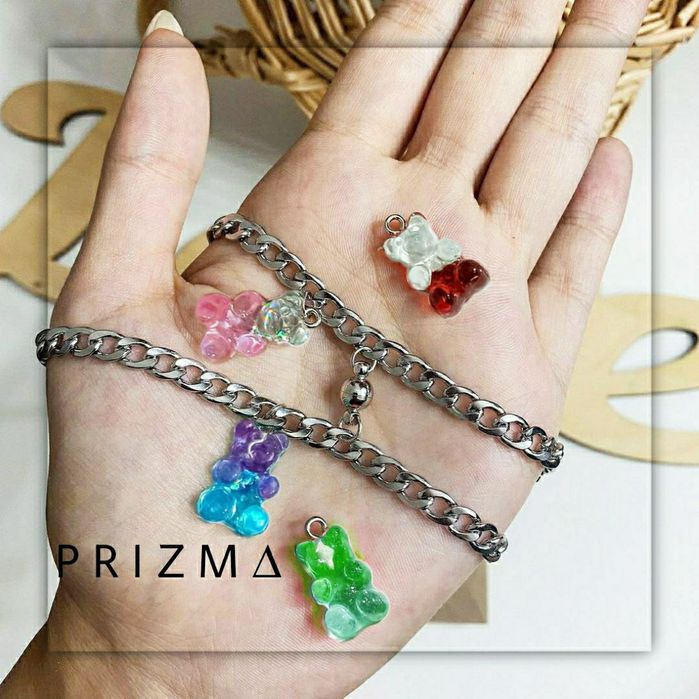 Подарочные парные браслеты Gummy bears мишки.