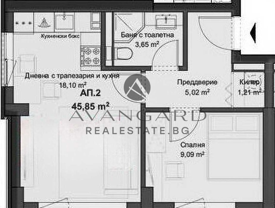 Продава се Двустаен апартамент в Пловдив, Кючук Париж - 53 кв.м за 760 €/кв.м - Снимка #2