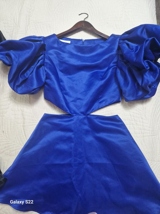 Платье нарядное, черное С синее М