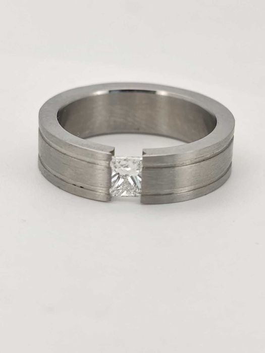 Inel tension cu diamant natural aprox 0.45ct