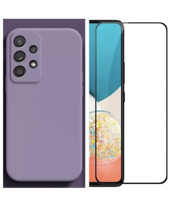 Husa Alcantara Interior + Folie Sticla Samsung A52S/A53/A54/A55/A56/A57