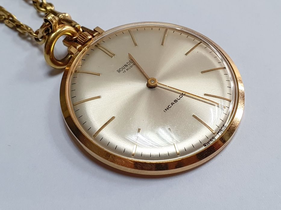 Ceas de buzunar Rounge din aur de 18K – Swiss Made – gramaj 28,85 g