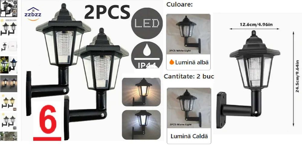 Lumini solare LED, sfera, piatra de gradina curte terasa balcon terasa