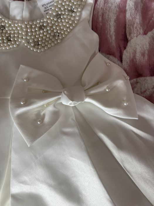 Бяла бебешка/ детска рокля