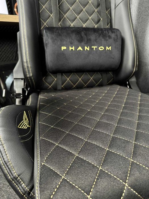 Scaun de gaming NOU Gamvis Phantom Royal Gold Fabric - Din Textil