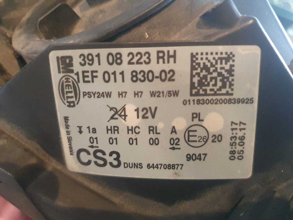 Far dreapta, Opel Corsa E, ani 2014-2020, cod 39108223 RH