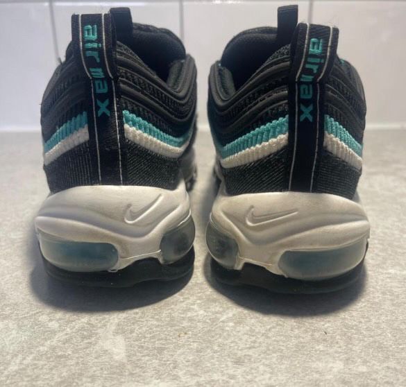 Nike Air Max 97 Black / Teal / White нови! + QR code