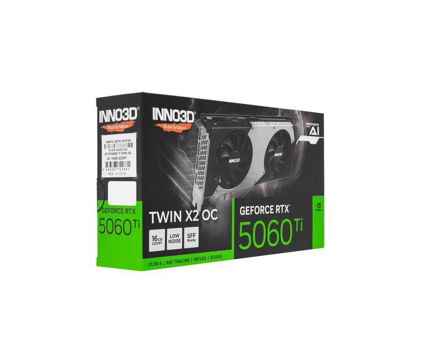 - Видеокарта Inno3D GeForce RTX 5060 Ti Twin X2 OC 16GB