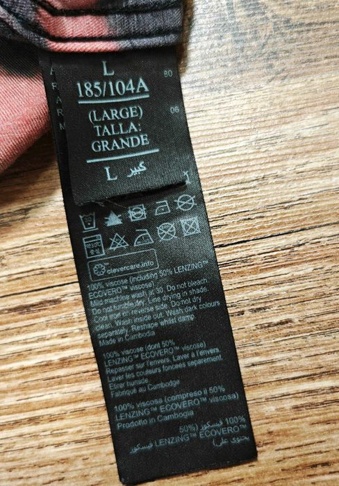 ALL SAINTS Relaxed fit Мъжка риза с къс ръкав размер L