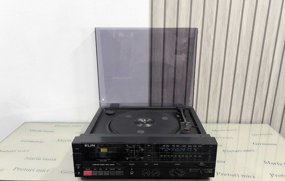 Linie Audio Retro Elin cu Pick-up, Casetofon si Radio