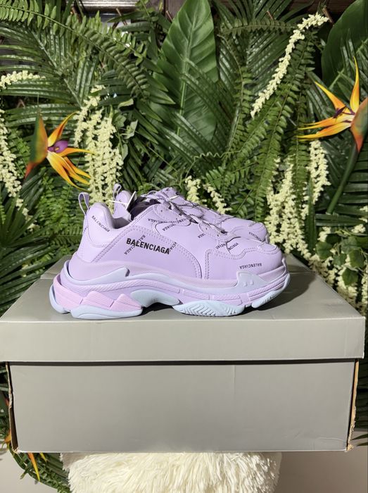 Balenciaga Triple S Purple Logo