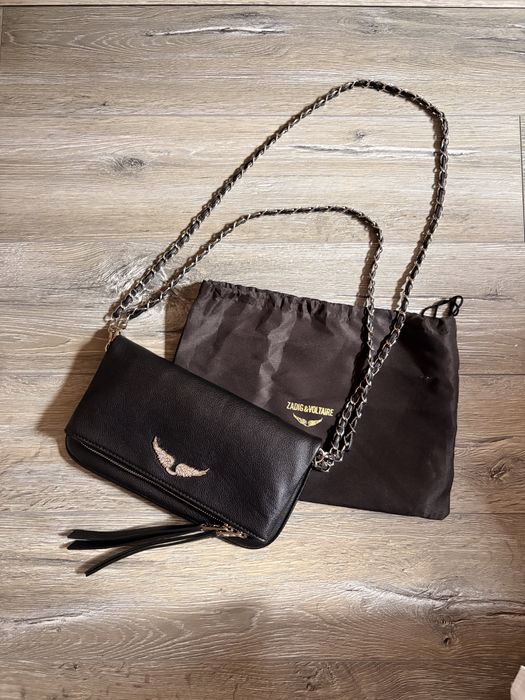Geantă Zadig & Voltaire Rock – piele neagră