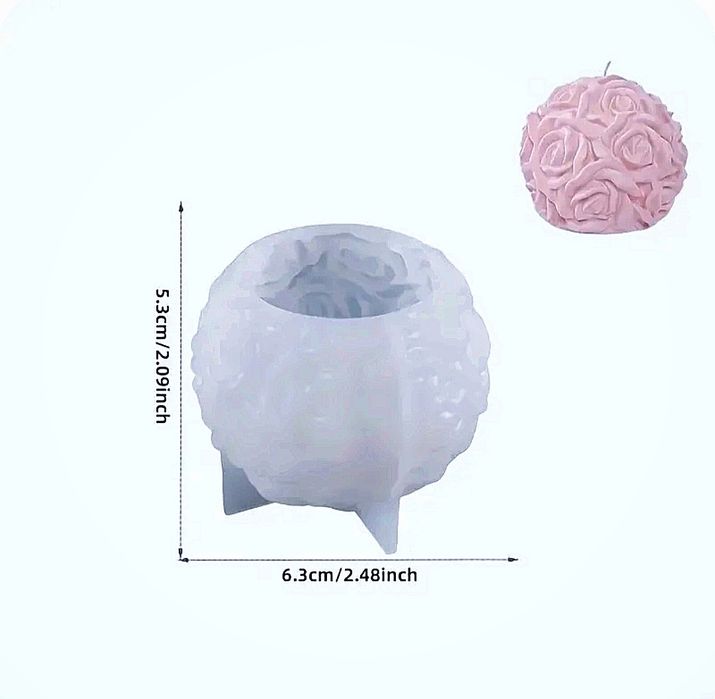 Молд "РОЗЫ",силиконовый, для свечей