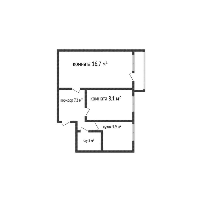 2х комнатная квартира в 16 микрорайоне на 4 этаже из 5, Франко, 2