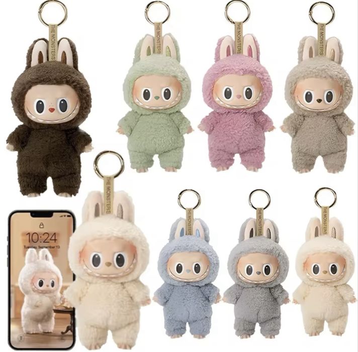 ПРОМО! Labubu Exciting Macaron 18см/Лабубу ключодържател Макарон