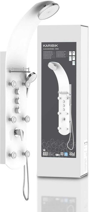 EISL Panou de duș cu baterie mixer KARIBIK, alb
