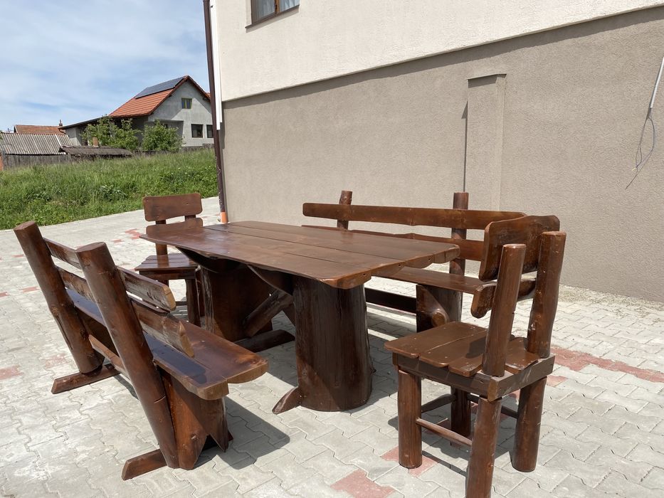 Set terasă lemn masiv