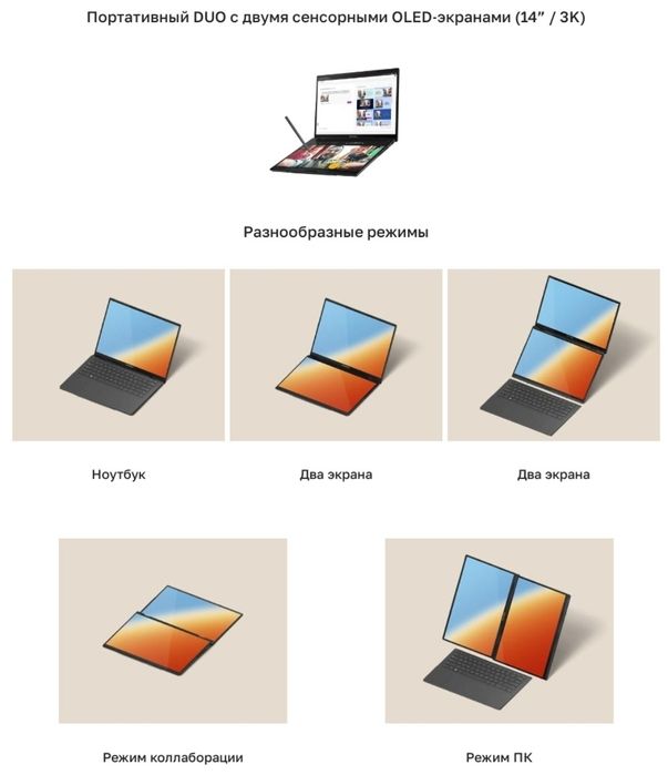 Ультрабук ASUS Zenbook Duo UX8406C