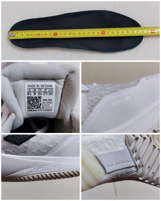 Pantofi sport Adidas Crazyflight 5 M, încălțăminte interior Nr 43 1/3