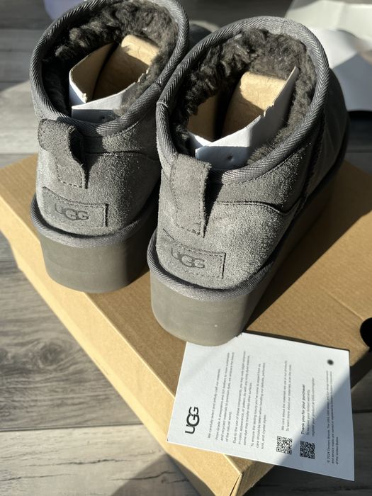 UGG classic ultra mini platform charcoal