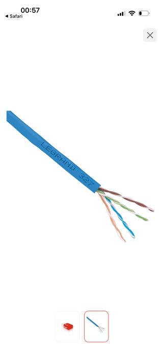 Сетевой кабель Legrand U/UTP кат.6 PVC, 305м