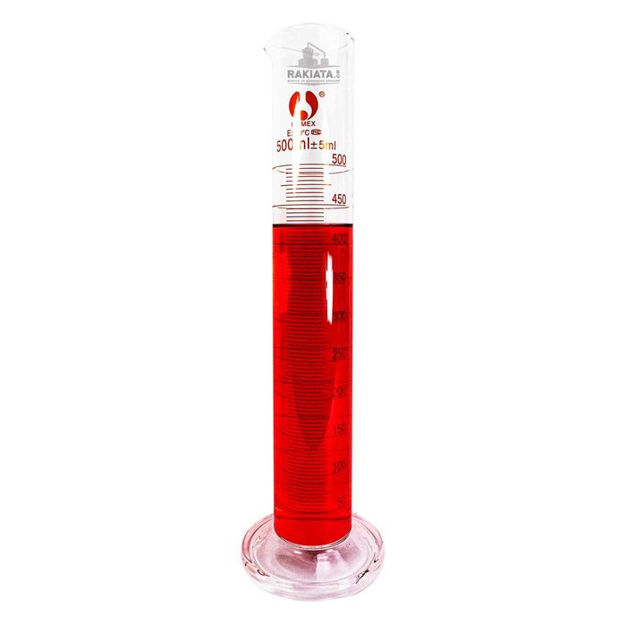 Мерителен цилиндър 500 мл, Деление 5 ml, Боросиликатно стъкло 20214440