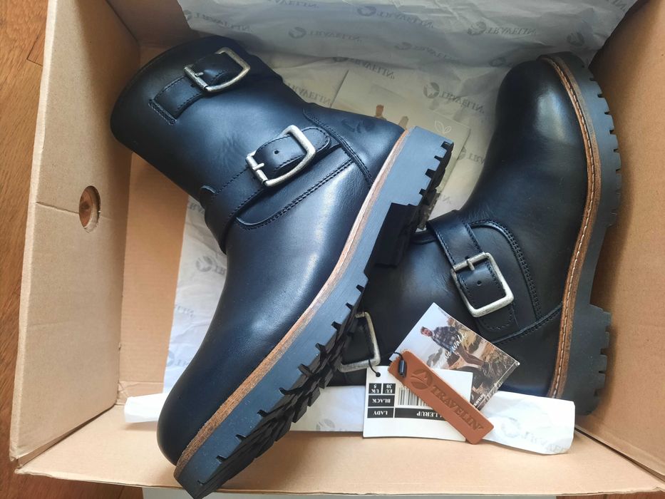 НОВИ дамски кожени боти Travelin’ – вълна, зимни, №38 (Холандия)