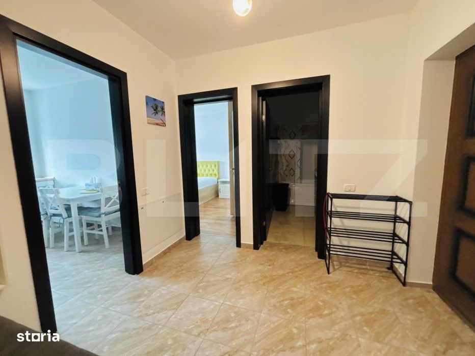 Apartament cu 2 camere, mobilat modern, cu terasa si parcare