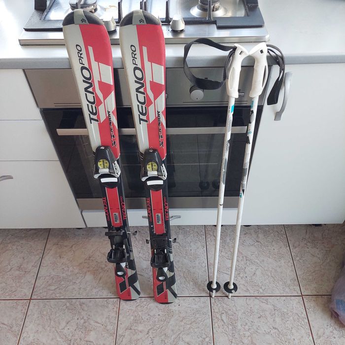 ski copii 100cm și bete 90cm