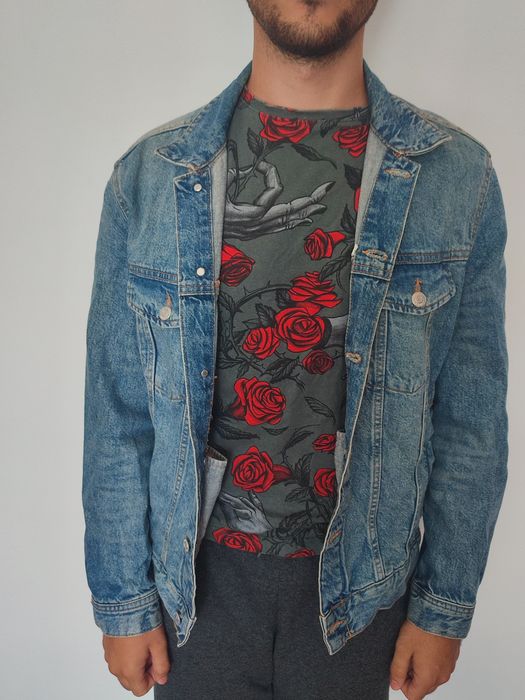 Geaca denim albastra