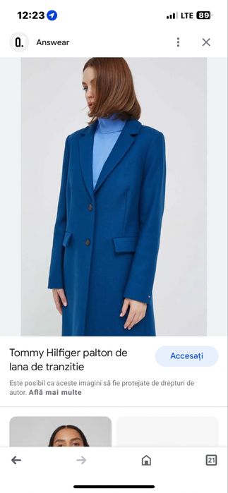 Palton dama Tommy Hilfiger