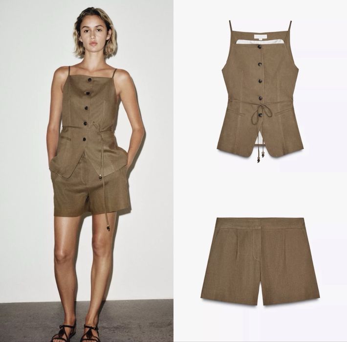 Костюм Zara Зара лен 38 номер М