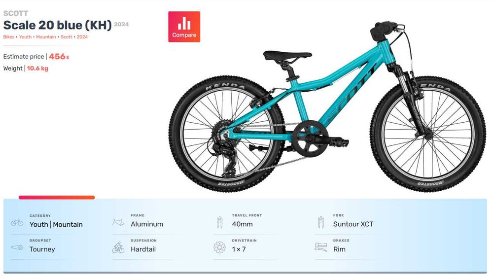 Bicicleta copii 20" Scott Scale 20