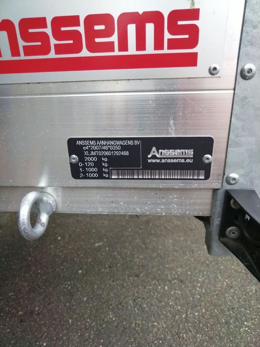 Platforma/Remorca auto  Anssems dublu ax