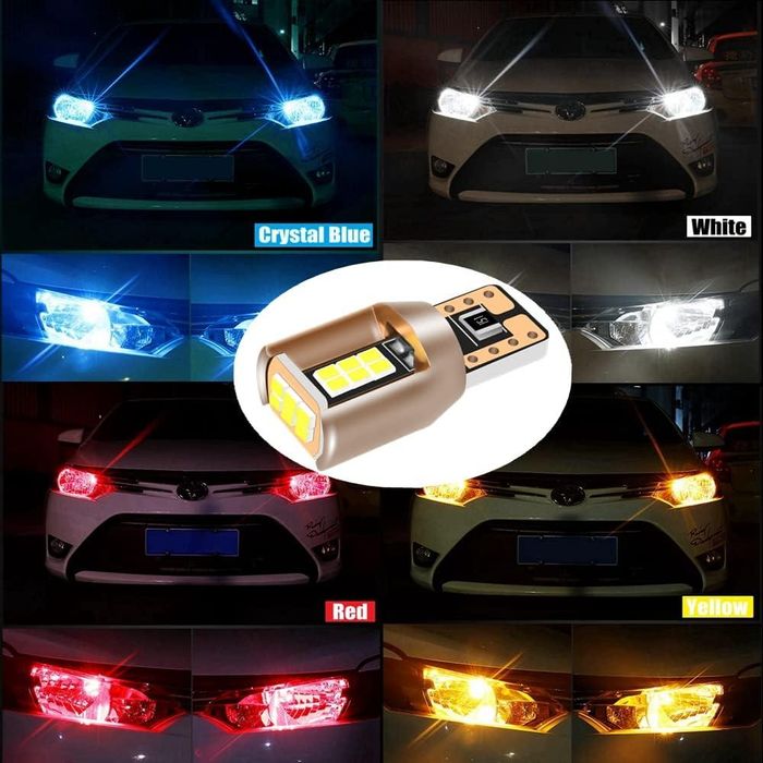 комплект 2броя led диодни габаритни крушки flyseen fls6023, t10 ...