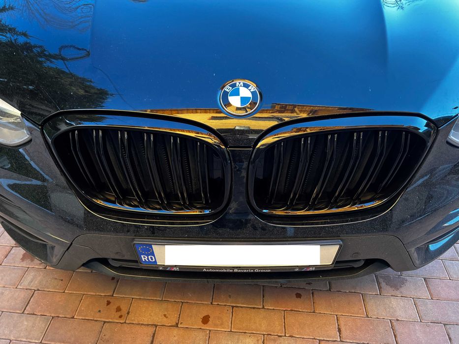 Grile Duble Centrale Negru Lucios BMW X4 G02 2018+ Grile Active