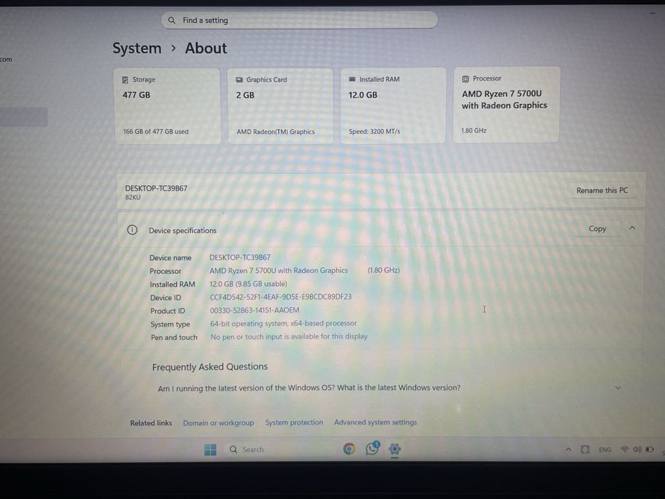 Laptop Lenovo IdeaPad 3 15ALC6