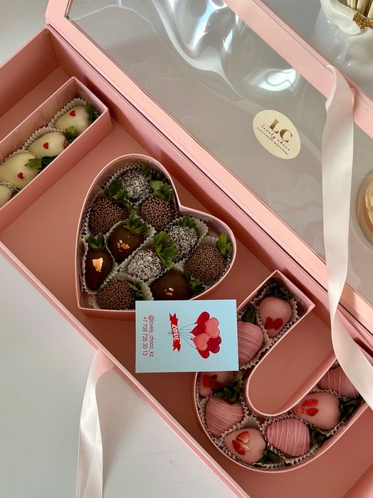 Клубника в шоколаде бокс I love U