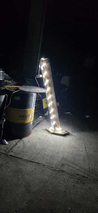 Stalp luminos decorativ,lampadar rustic,veioza,corp de iluminat, torță