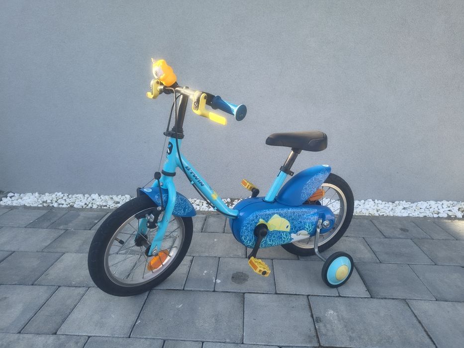 Bicicleta copii 14 B-Twin cu roti ajutatoare